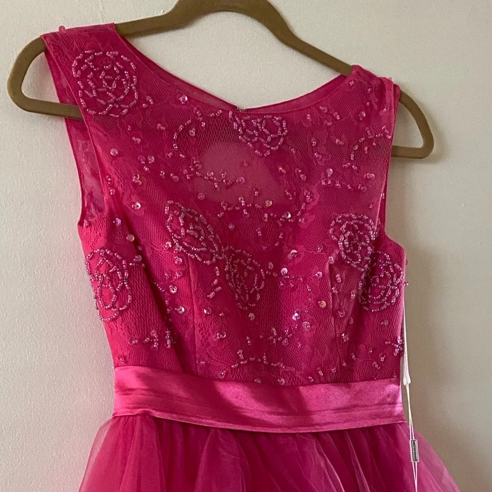 NWT JJs House Pink Tulle Prom, Special Occasion, Formal Events Dress - Picture 4 of 7